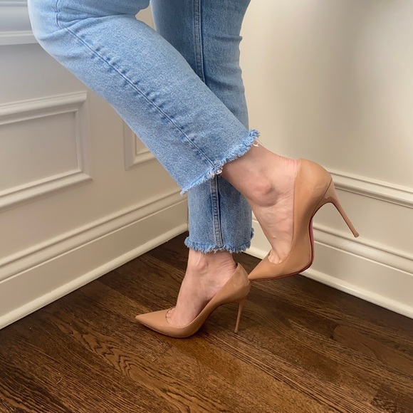 CHRISTIAN LOUBOUTIN Patent Leather Pointed-Toe Pumps Size: 8 | IT 38 - Picture 11 of 11